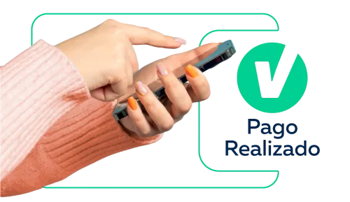 Persona feliz con bolsas de compras de diferentes colores de Yuhmak